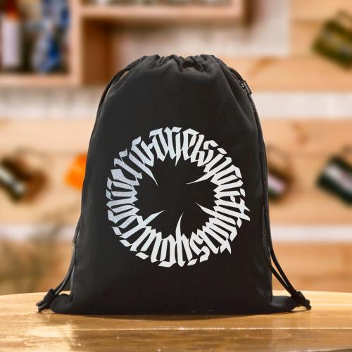 创意字体束口袋