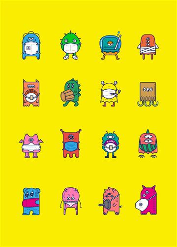 口罩系列小怪兽